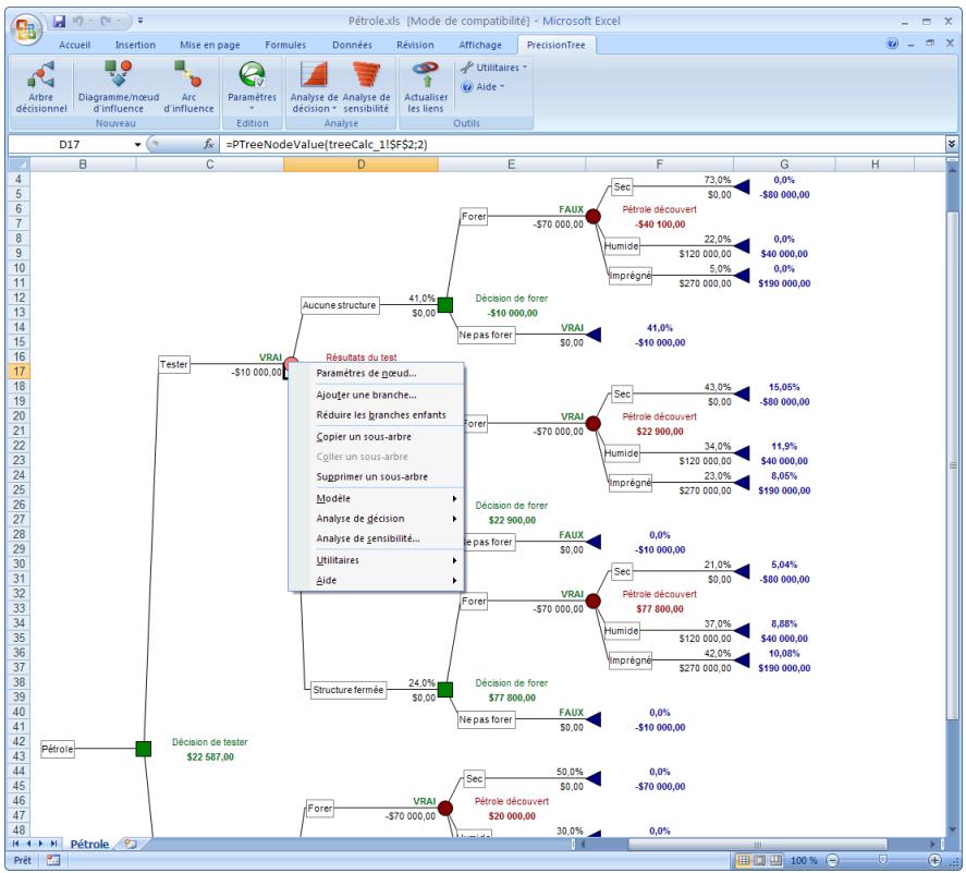 PALISADE PRECISIONTREE 5.5 - Menu contextual de nœud d'arbre décisionnel - 1