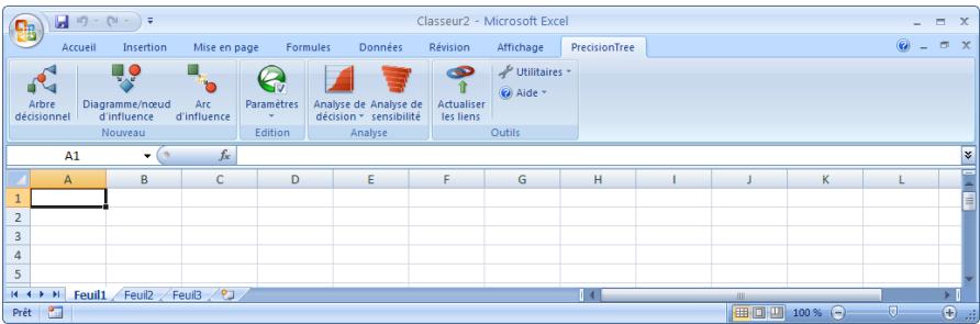 PALISADE PRECISIONTREE 5.5 - Menu et barre d'outils PrecisionTree - 1