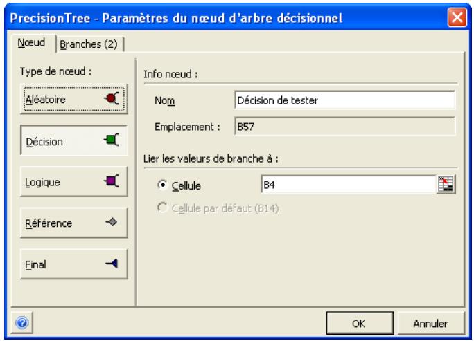 PALISADE PRECISIONTREE 5.5 - Lier les valeurs de branche à - 1