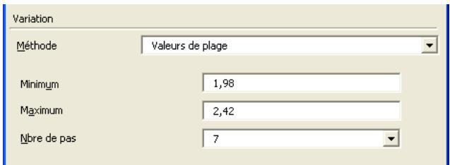 PALISADE RISK 5.5 - Définition d'entrée — Commande Analyse de sensibilité avancée - 7