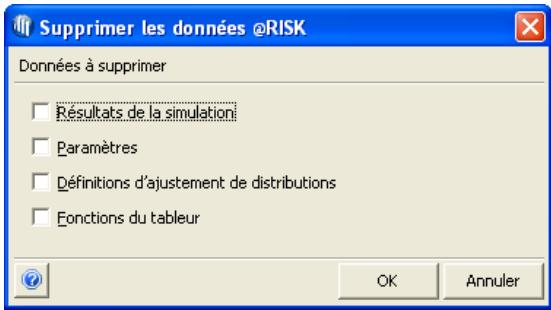 PALISADE RISK 5.5 - Commande Supprimer les données @RISK - 1