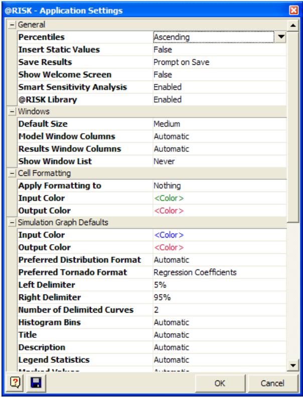 PALISADE RISK 5.5 - Commande Paramètres d'application - 1