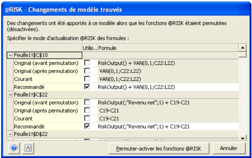 PALISADE RISK 5.5 - Options de permutation - activation - 2