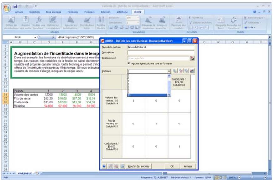 PALISADE RISK 5.5 - Serie temporelle corréée - 1