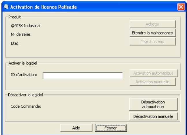 PALISADE RISK 5.5 - Activation du logiciel - 1