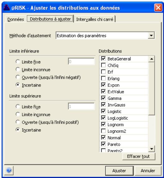 PALISADE RISK 5.5 - Options d'ajustement - 1