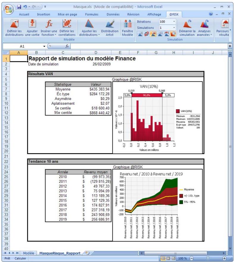 PALISADE RISK 5.5 - Commande Rapports Excel - 2