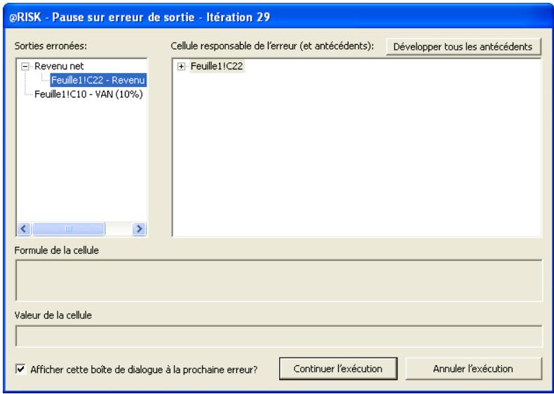 PALISADE RISK 5.5 - Onglet Affichage — Commande Paramètres de simulation - 2