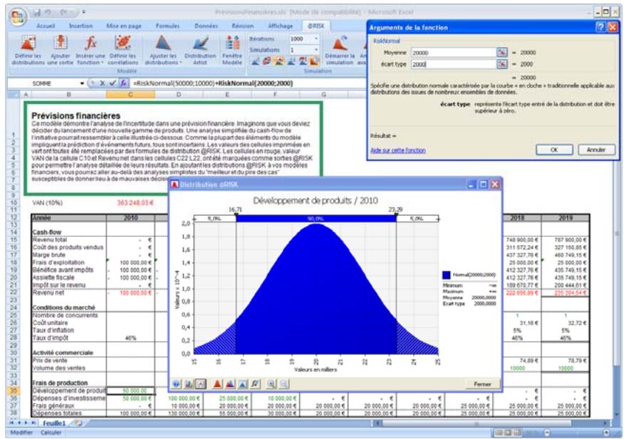 PALISADE RISK 5.5 - Propriétés   d'entrée dans la fenêtre graphique   Insérer une fonction - 2