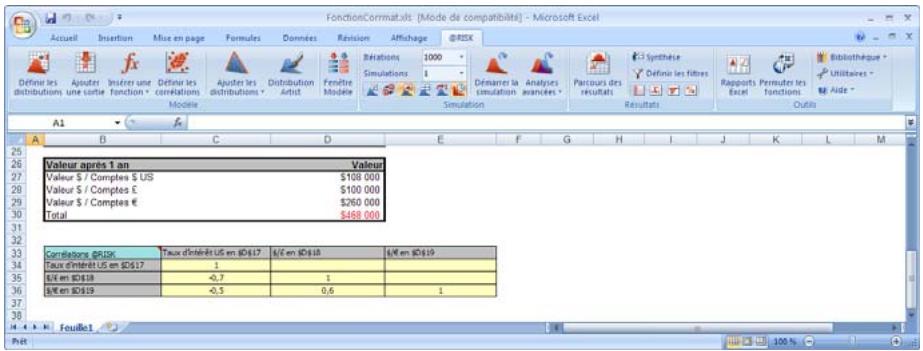 PALISADE RISK 5.5 - PlACEMENT d'une matrice dans Excel - 1