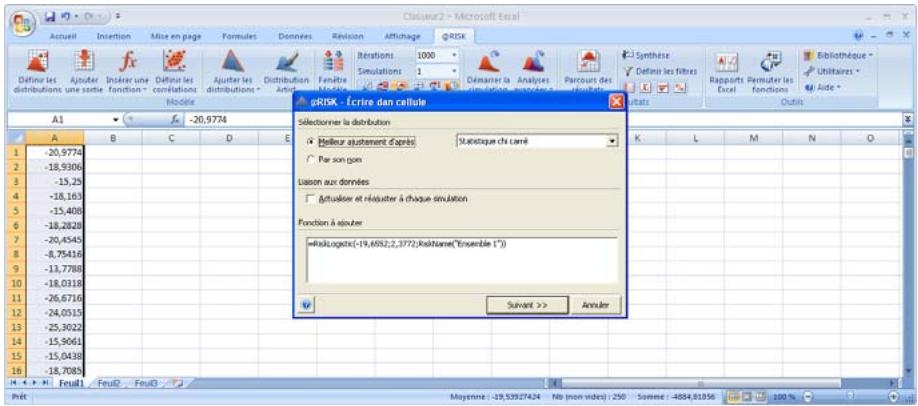 PALISADE RISK 5.5 - Définition de distributions à partir des données - 4