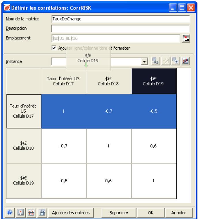 PALISADE RISK 5.5 - Serie temporelle corréée - 2