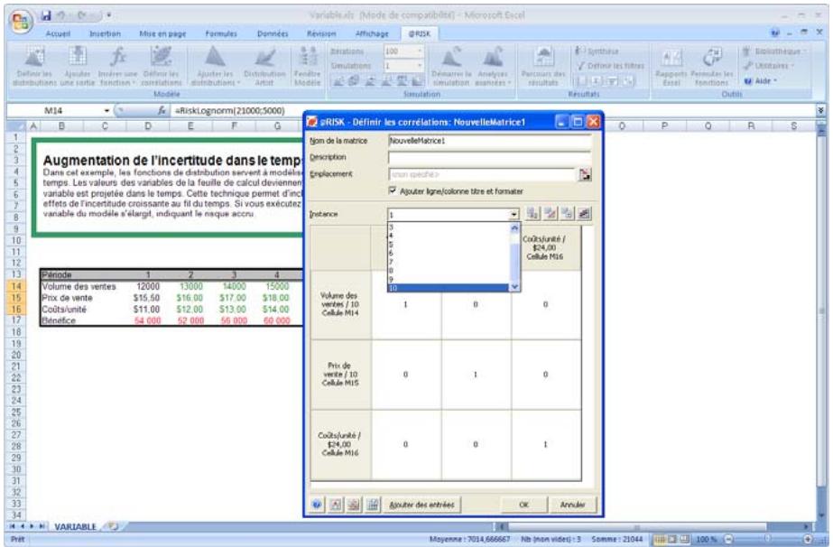 PALISADE RISK 5.5 - Serie temporelle corréée - 1