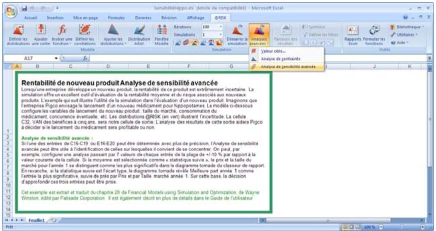 PALISADE RISK 5.5 - Commande Analyse de sensibilité avancée - 1