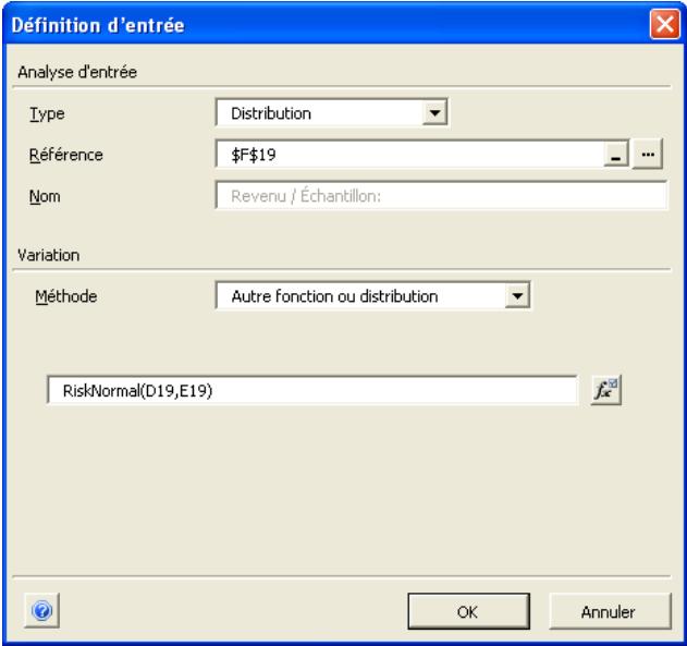 PALISADE RISK 5.5 - Boîte de dialogue Définition d'entrée — Commande Analyse de contrainte - 2
