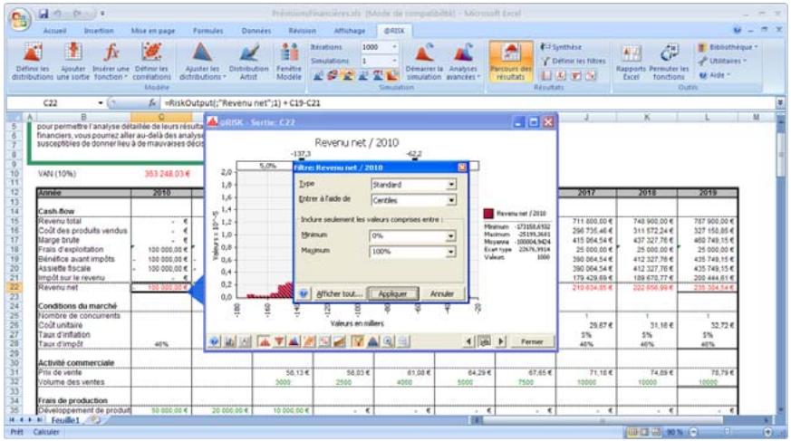 PALISADE RISK 5.5 - Filtrer depuis une fenêtre graphique - 1