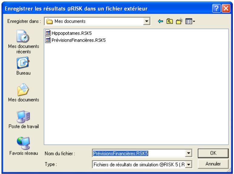 PALISADE RISK 5.5 - Ouvre et enregistr les résultats et graphiques de simulation. - 3