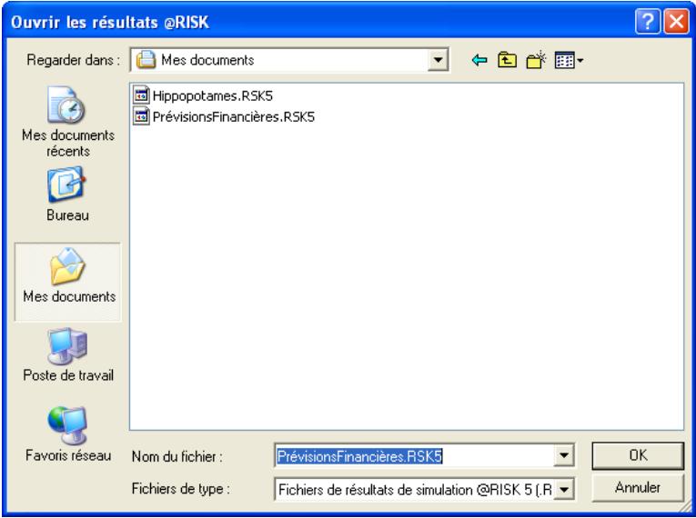 PALISADE RISK 5.5 - Commande Ouvrir un fichier de simulation - 1