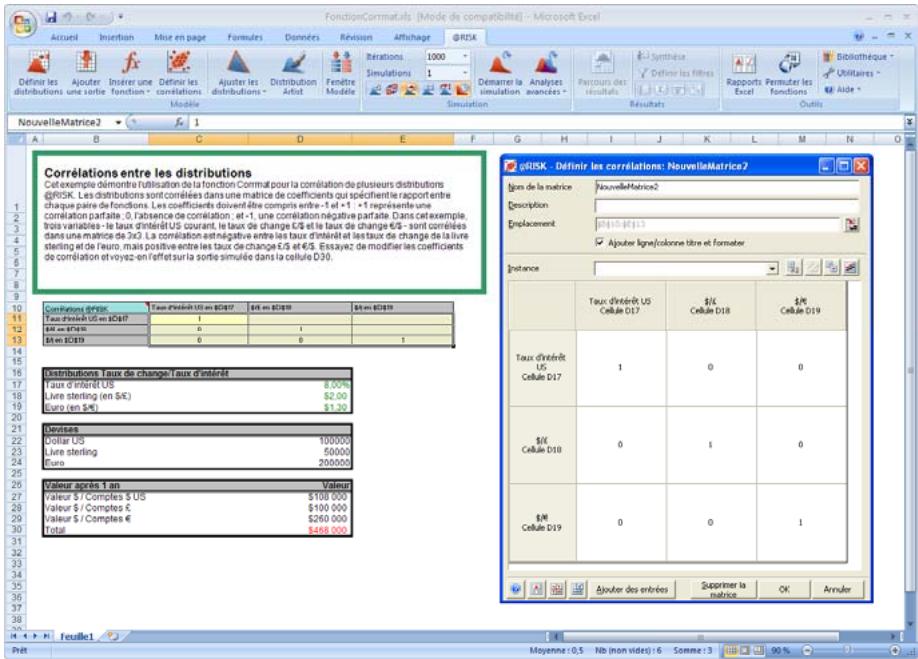 PALISADE RISK 5.5 - Corrélation des distributions de probabilités - 1