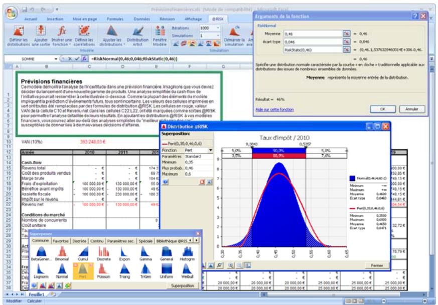 PALISADE RISK 5.5 - Boutons de la fenêtre graphique   Insérer une fonction - 2