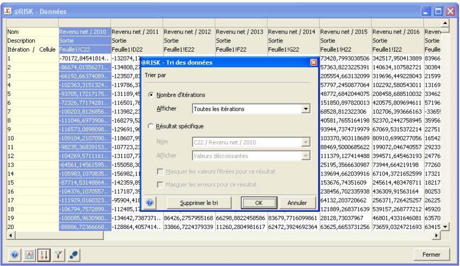 PALISADE RISK 5.5 - Fenêtre Données - 1