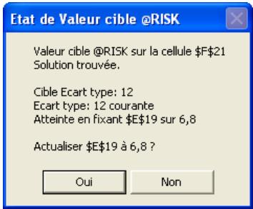 PALISADE RISK 5.5 - Exécuté l'analyse Valeur cible. - 1