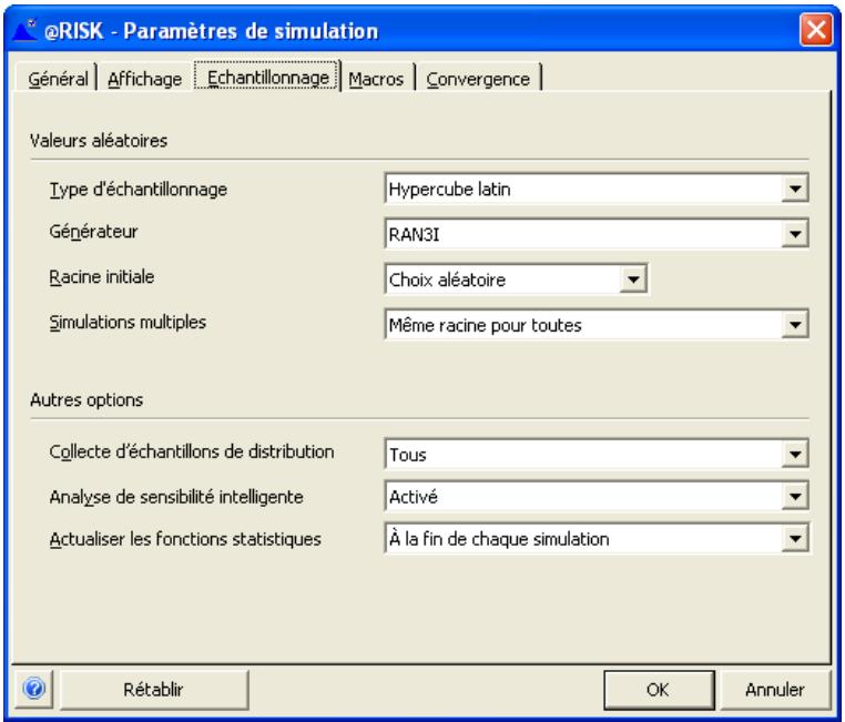 PALISADE RISK 5.5 - Paramètres de simulation - 3