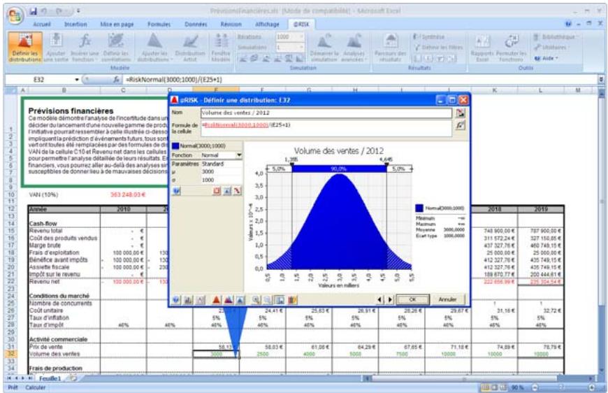 PALISADE RISK 5.5 - Définir une distribution, fenêtre - 1