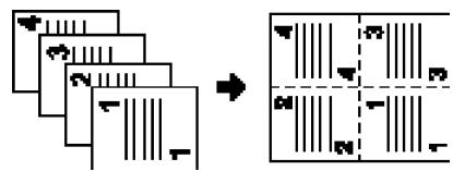 MURATEC MFX-2500 - Combiner   Vous pouvez copier 2, 4 ou 8 pages sur la même feuille. - 2