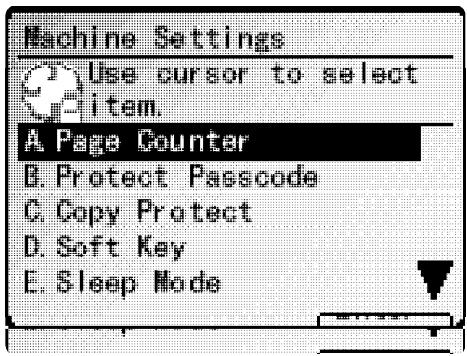 MURATEC MFX-2500 - Affichage du menu de réglage de l'appareil - 1