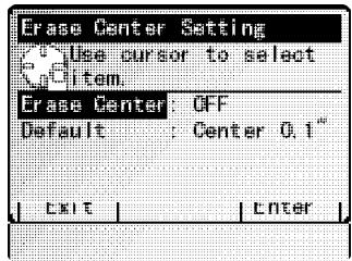 MURATEC MFX-2500 - Réglage d'effacement du centre - 1