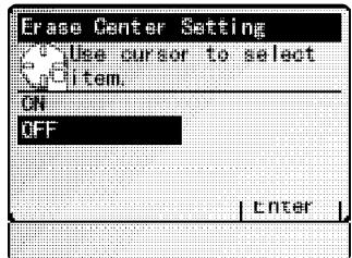 MURATEC MFX-2500 - Réglage d'effacement du centre - 2