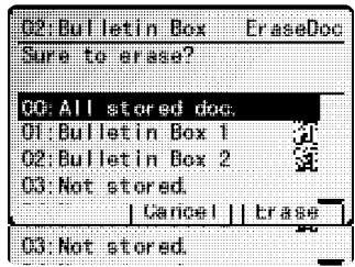 MURATEC MFX-2500 - Effacer un document méorisé dans une boîte Bulletin - 2