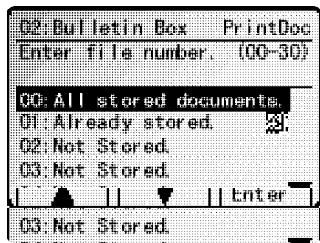 MURATEC MFX-2500 - Imprimer un document méorisé dans une boîte Bulletin - 1