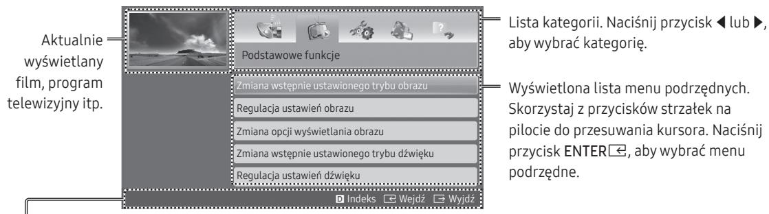 SAMSUNG UE40K5100 - Elementy wyświetlane na ekranie - 1
