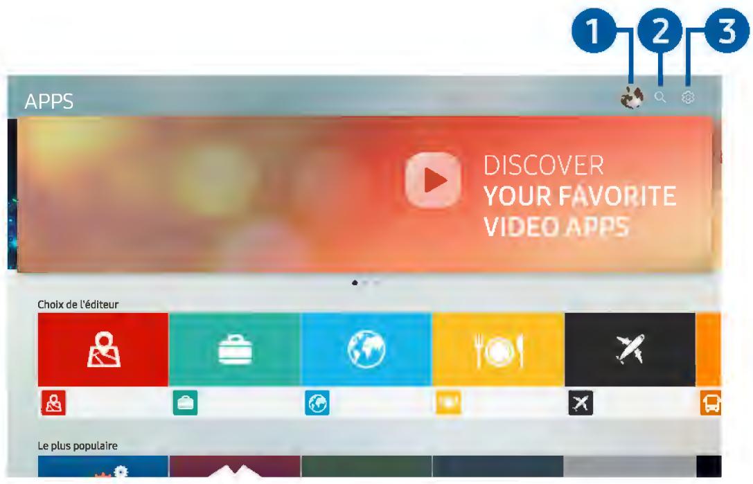 SAMSUNG UE65MU9005 - Utilisation du service Mes applications - 1