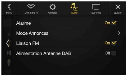 ALPINE X901D-DU - Réglages de DAB - 1
