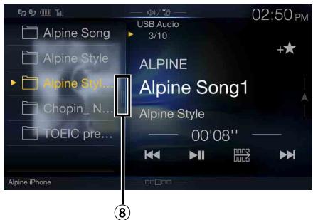 ALPINE X901D-DU - Exemple d'écran du mode de recherche rapide - 1