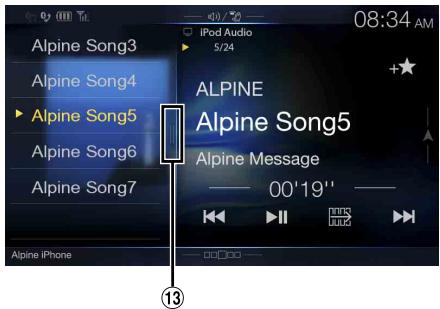 ALPINE X901D-DU - Exemple d'écran du mode de recherche rapide - 1