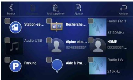 ALPINE X901D-DU - Appuyez sur I'icone que vous souhaitez modifier. - 1