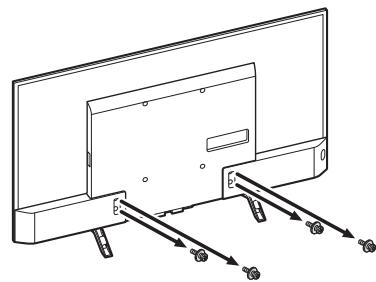 SONY KD49X8005 - Maak de tafelstandaard los van de tevisie. - 2