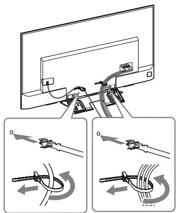 SONY KD-75XD8505B - Sluit de nodige kabels aan op de tv. - 2