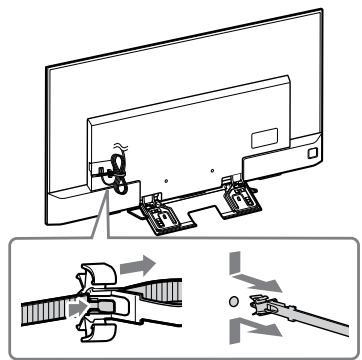 SONY KD-75XD8505B - Løsne kabelholderen (inkludert med TV-en). (Kun KD-65XD85□□) - 1