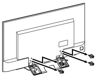 SONY KD65XD8505B - Rimuovere il supporto da ravolo dal tevisore. - 1