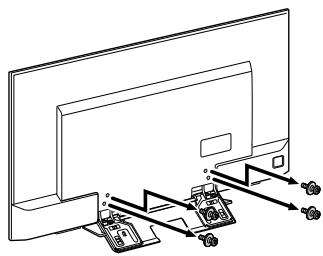 SONY KD65XD8505B - Detach the Table-Top Stand from the TV. - 1