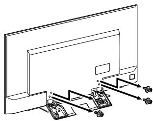 SONY KD65XD8505B - Odmontujte stolovy stojan od TV prijimača. - 1