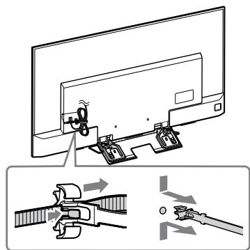 SONY KD65XD8505B - Kablo tutucuyu (televizyonla birlikte verilir) Çikarın. (yalnizca KD-65XD85☐☐) - 1