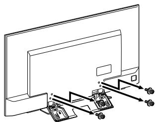 SONY KD65XD8505B - Détachez le support de table du téléviseur. - 1