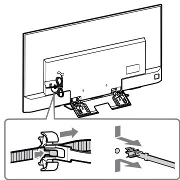 SONY KD65XD8505B - Løsne kabelholderen (inkludert med TV-en). (Kun KD-65XD85□□) - 1