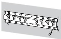 SONY KD65XD8505B - Sorg for at montere beslaget til vægmontering sikkert på væggen ved at følge instruktionerne i denne brugervejledning. - 1